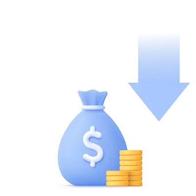 초대형 직승인 가맹점 돈주머니 일러스트